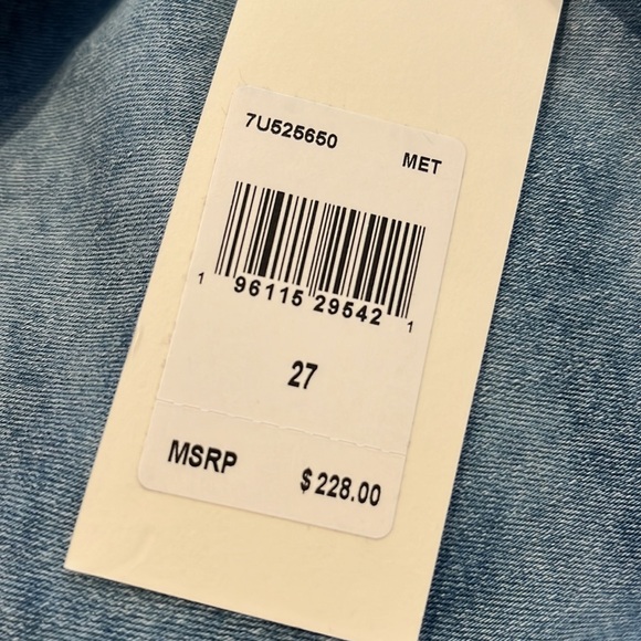 No Filter Denim By 7 For All Mankind Light Wash Bell Bottom HW Jeans Size 27 - Picture 14 of 16